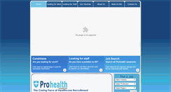 Desktop Screenshot of prohealthrecruitment.com